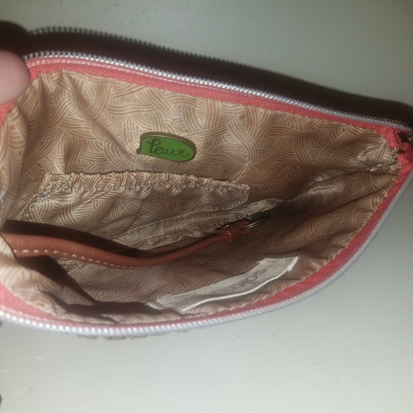 Sakroots Floral Artist Circle Small Zipper Wristlet Wallet Red Gold - Picture 5 of 8